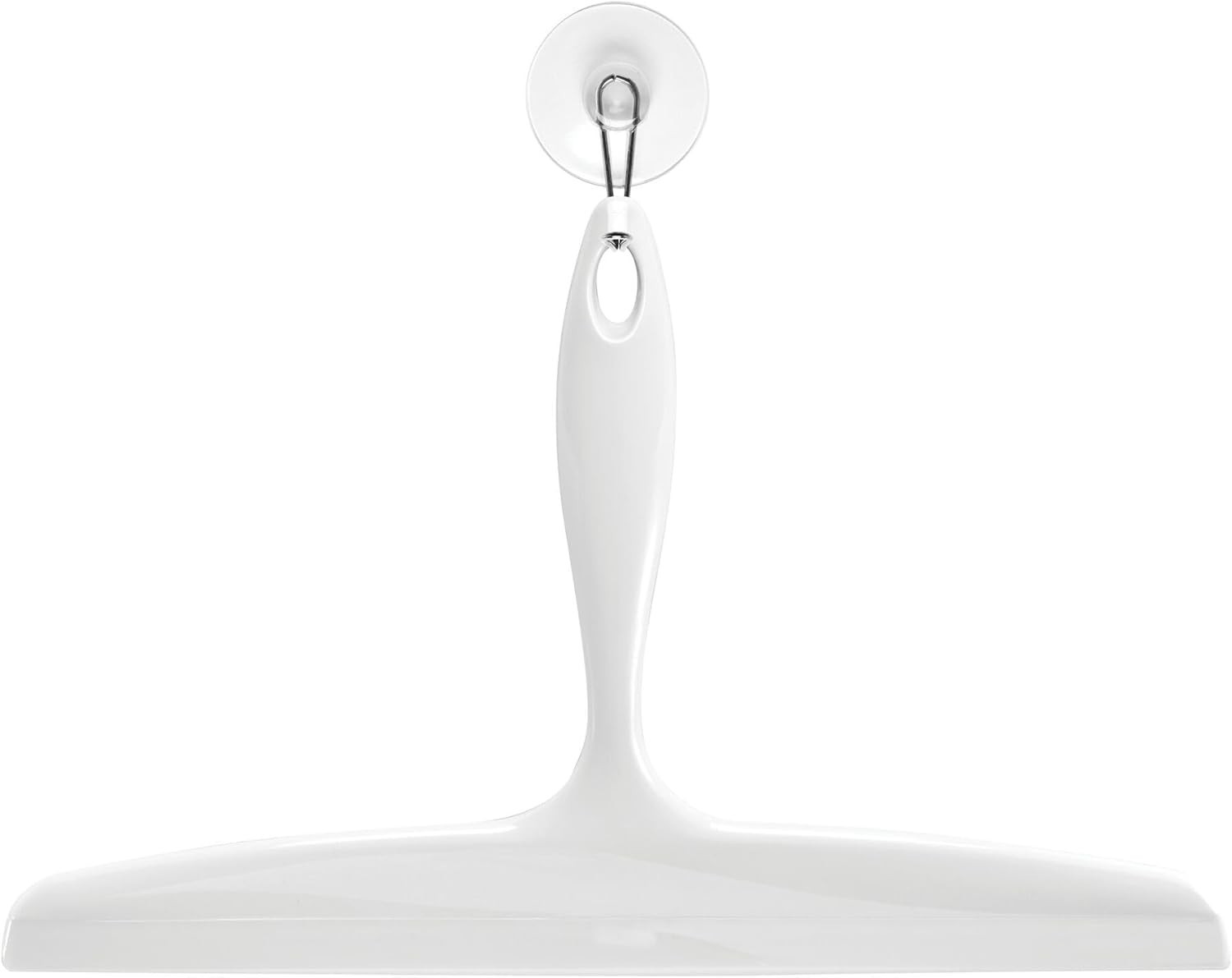 Bathroom Plastic Shower Squeegee, White | Wall Hook Included