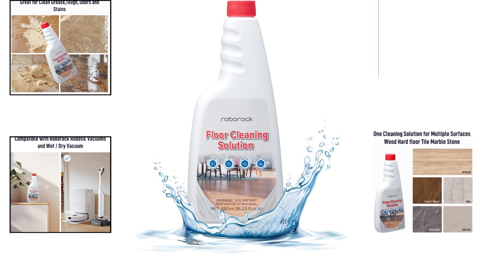 Powerful Multi-Surface Floor Cleaner, 16.2 FL OZ – Biodegradable & Eco-Friendly