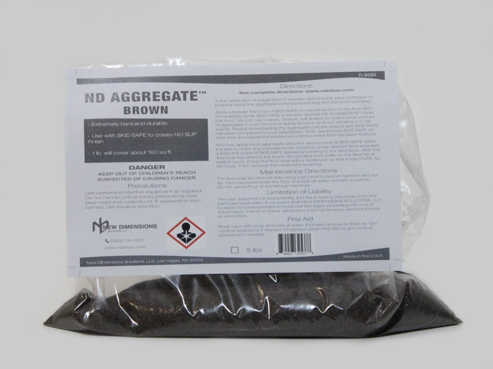 ND AGGREGATE™ Enhanced Traction Additive for SKID SAFE™ Water-Based