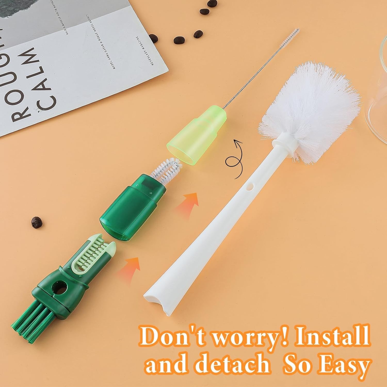 5 Pc Bottle Cleaning Brush Set Water Bottles Removable Multifunct Cleaning Tools
