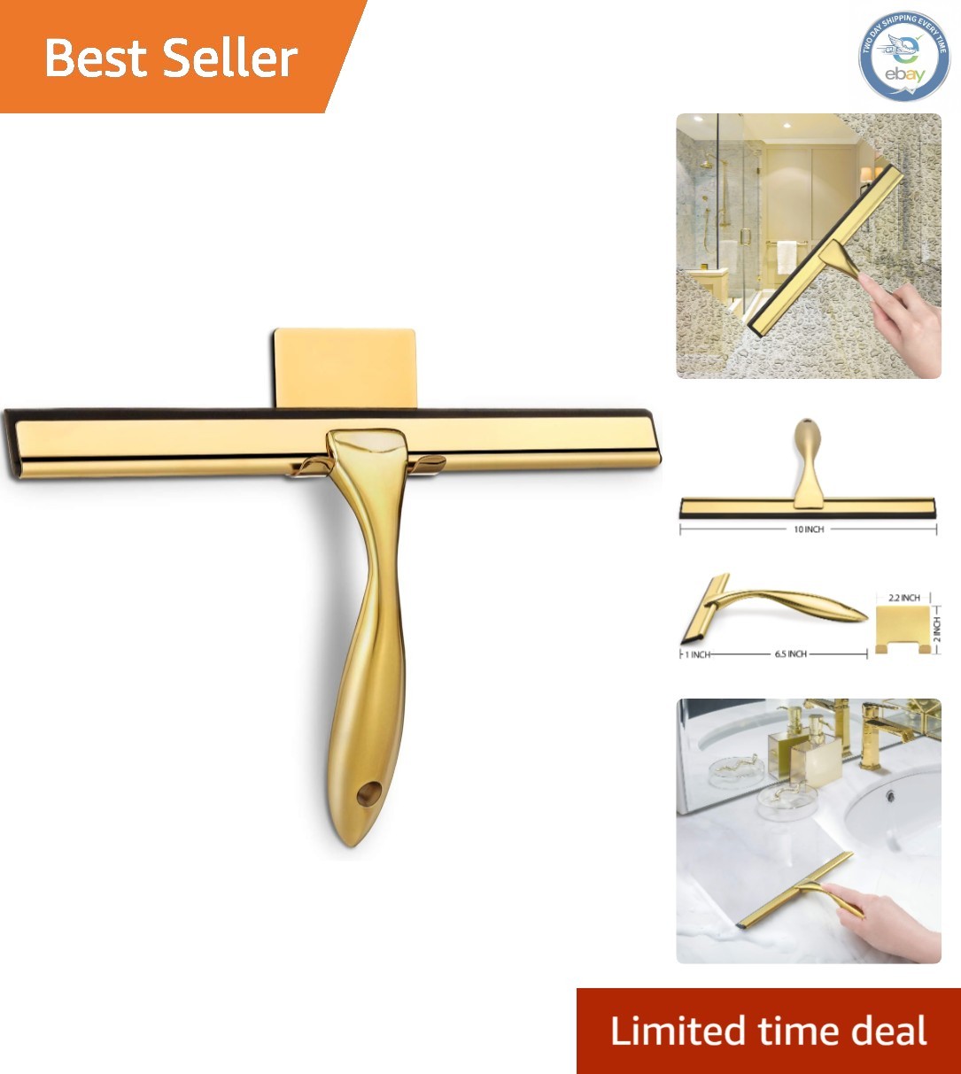 Modern All-Purpose Shower Squeegee with Rubber Blade – 10-Inch Compact Design