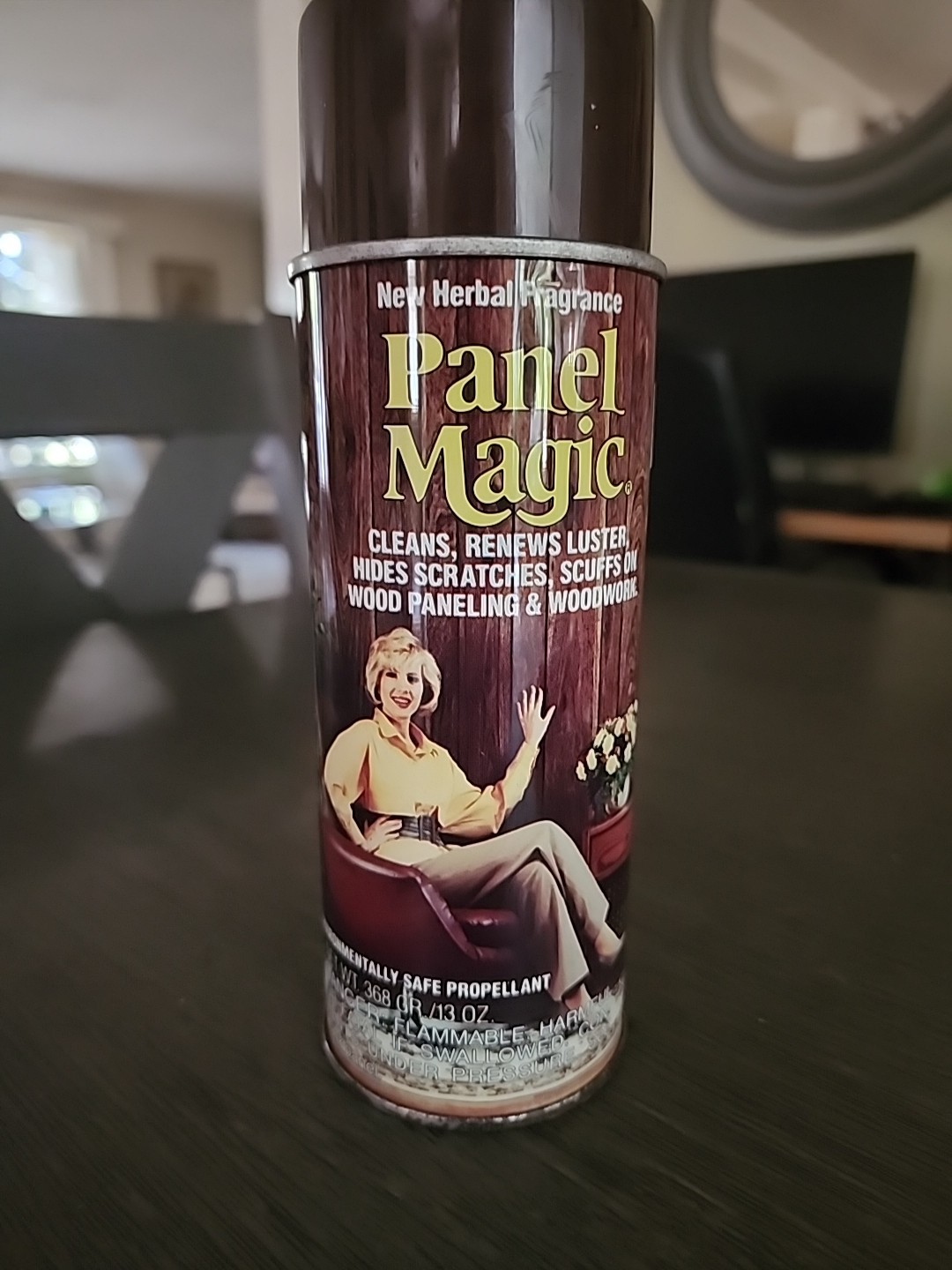 Panel Magic Spray Can Wood Paneling Cleaner Polisher Vtg 1970s Retro Movie Prop