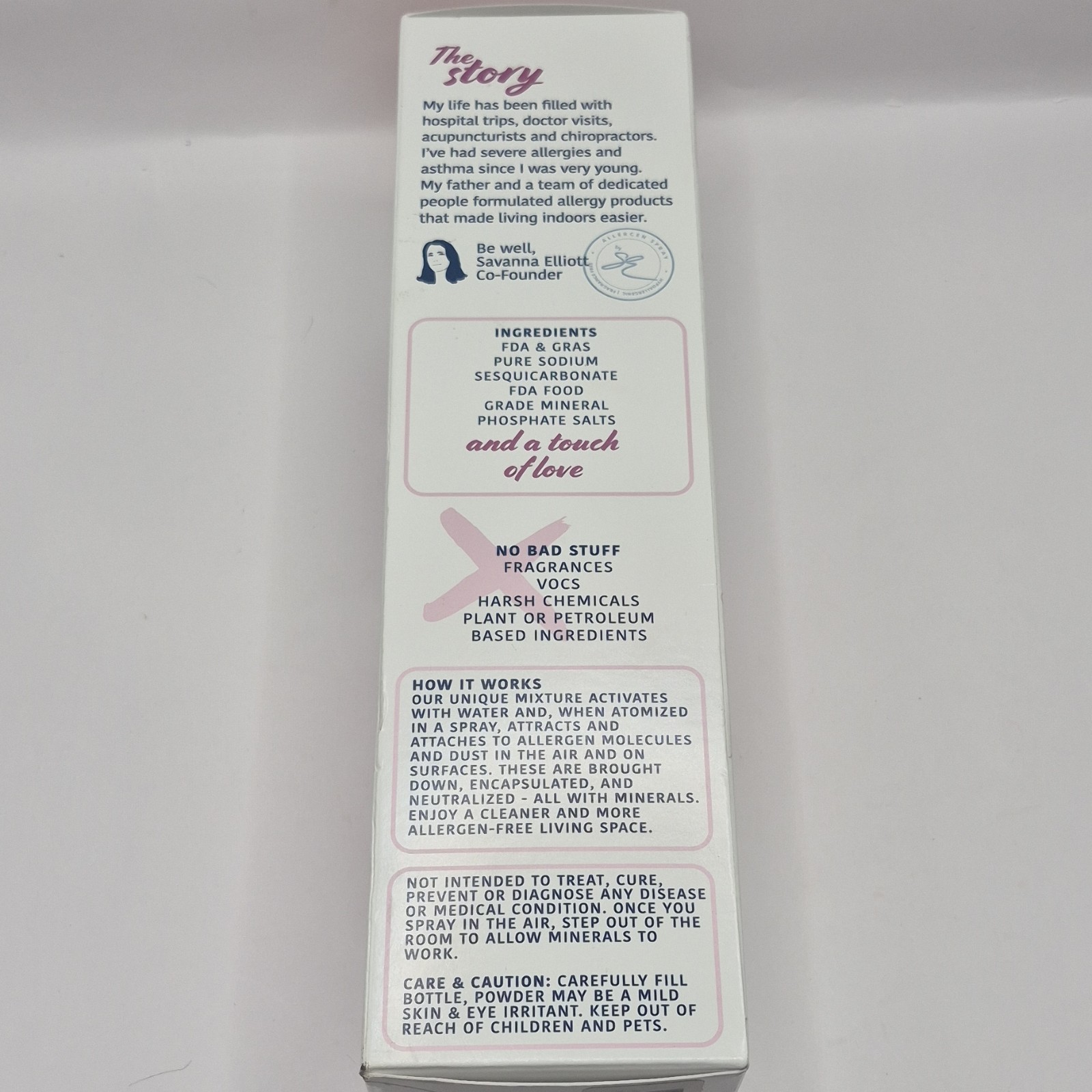 Allergy Asthma Clean Allergen Spray Hypoallergenic Fragrance Free 33.8