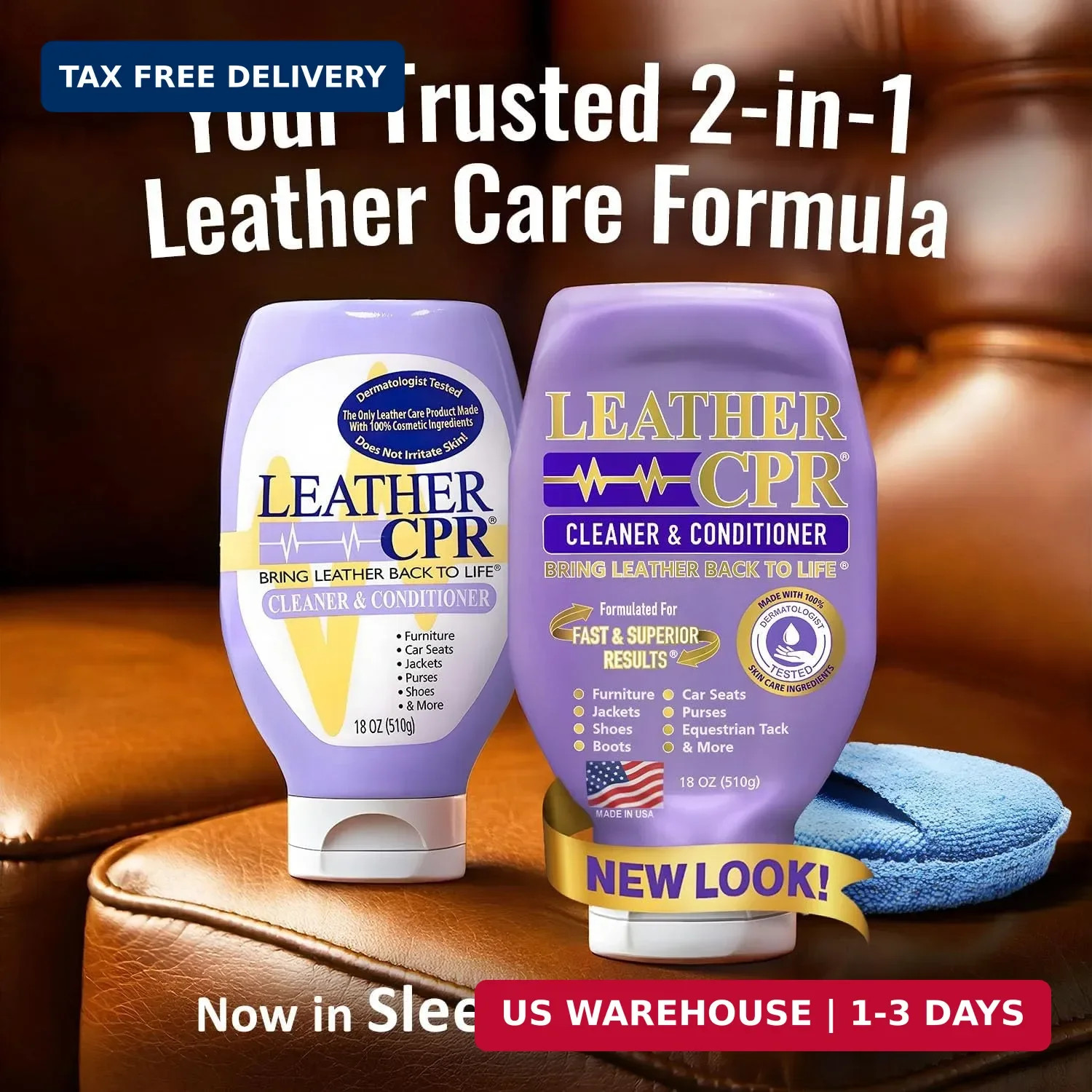 Leather CPR Cleaner and Conditioner 18oz. Bring Leather Back To Life on Furnitur