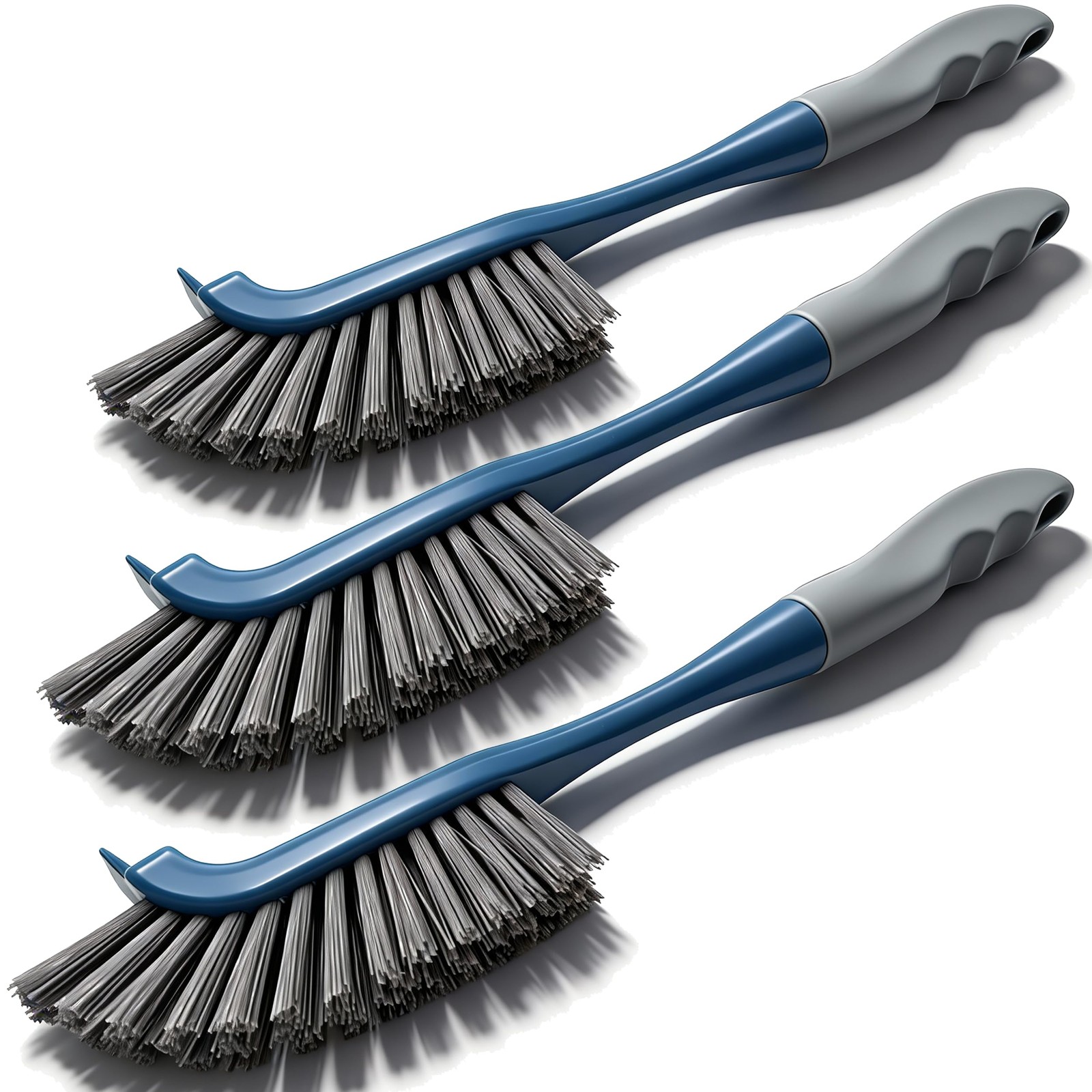 3 Pack Hard Bristle Scrub Brush Set, Cleaning Brush Designed for Cleaning Shower