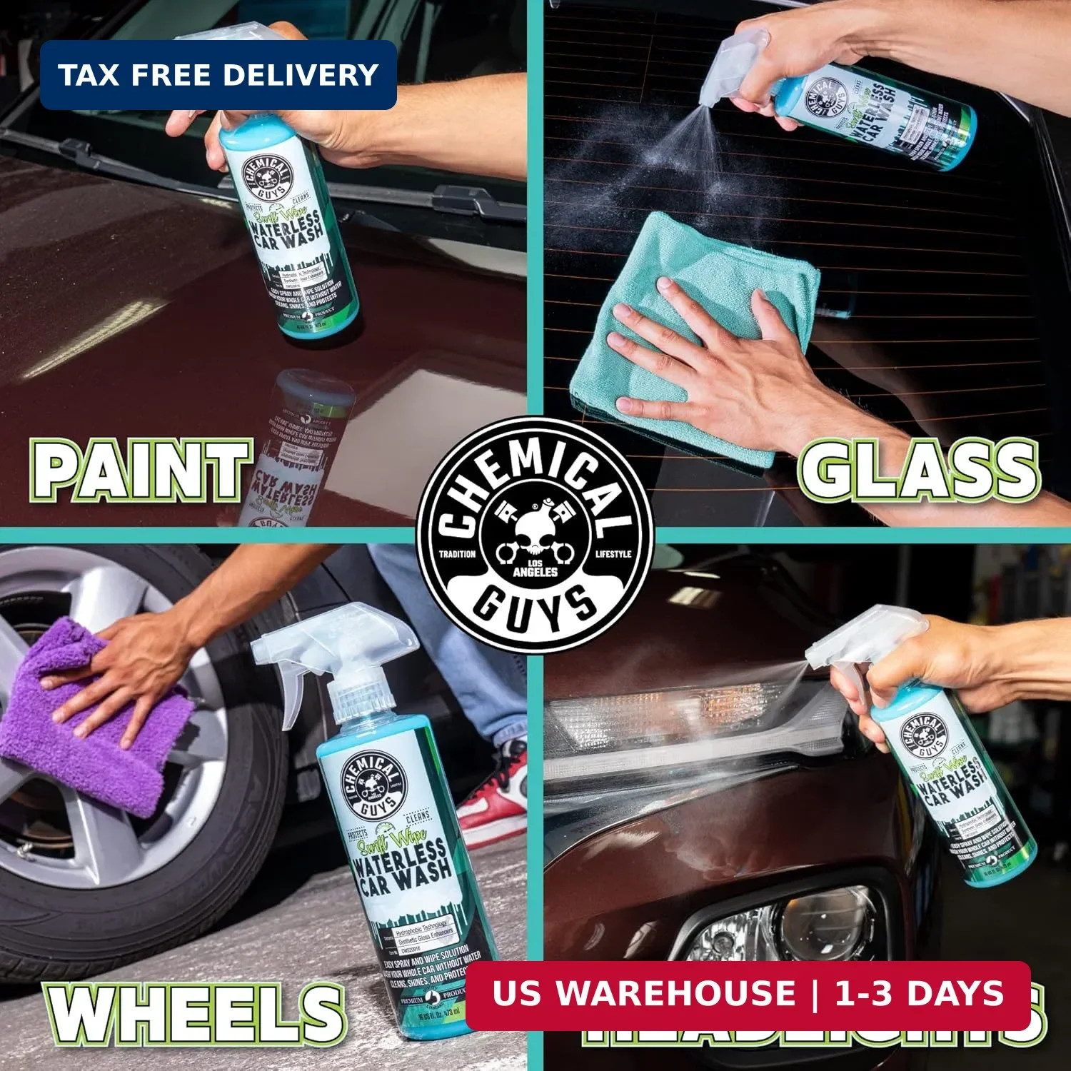 Chemical Guys, Swift Wipe Waterless Car Wash Spray, High Lubrication, 16 oz | Sp