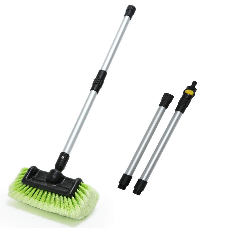 Car Wash Brush 12″ with Long Handle 60 Inch, Soft Bristle Scrub Brush for Car…