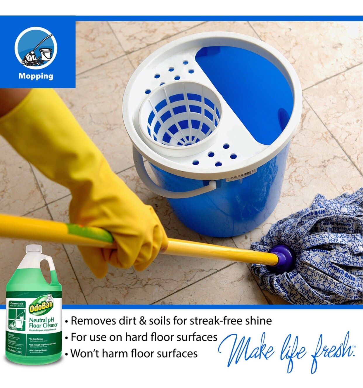 OdoBan Neutral pH Commercial No Rinse Concentrate Floor Cleaner ( 1 gal., 4 pk.)