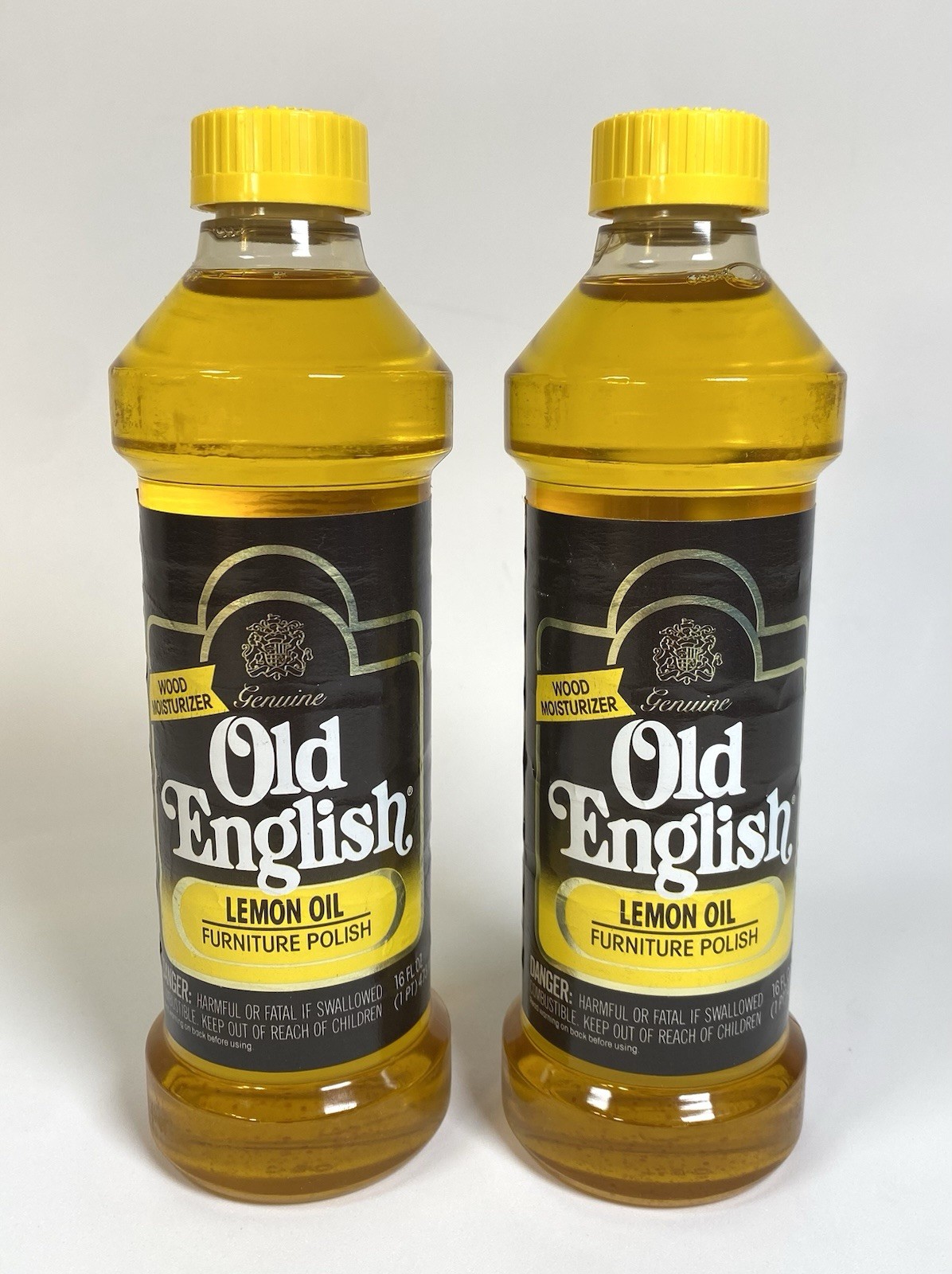 Vintage Old English Lemon Oil Wood Furniture Polish 16 oz NOS (LOT OF 2) 1989