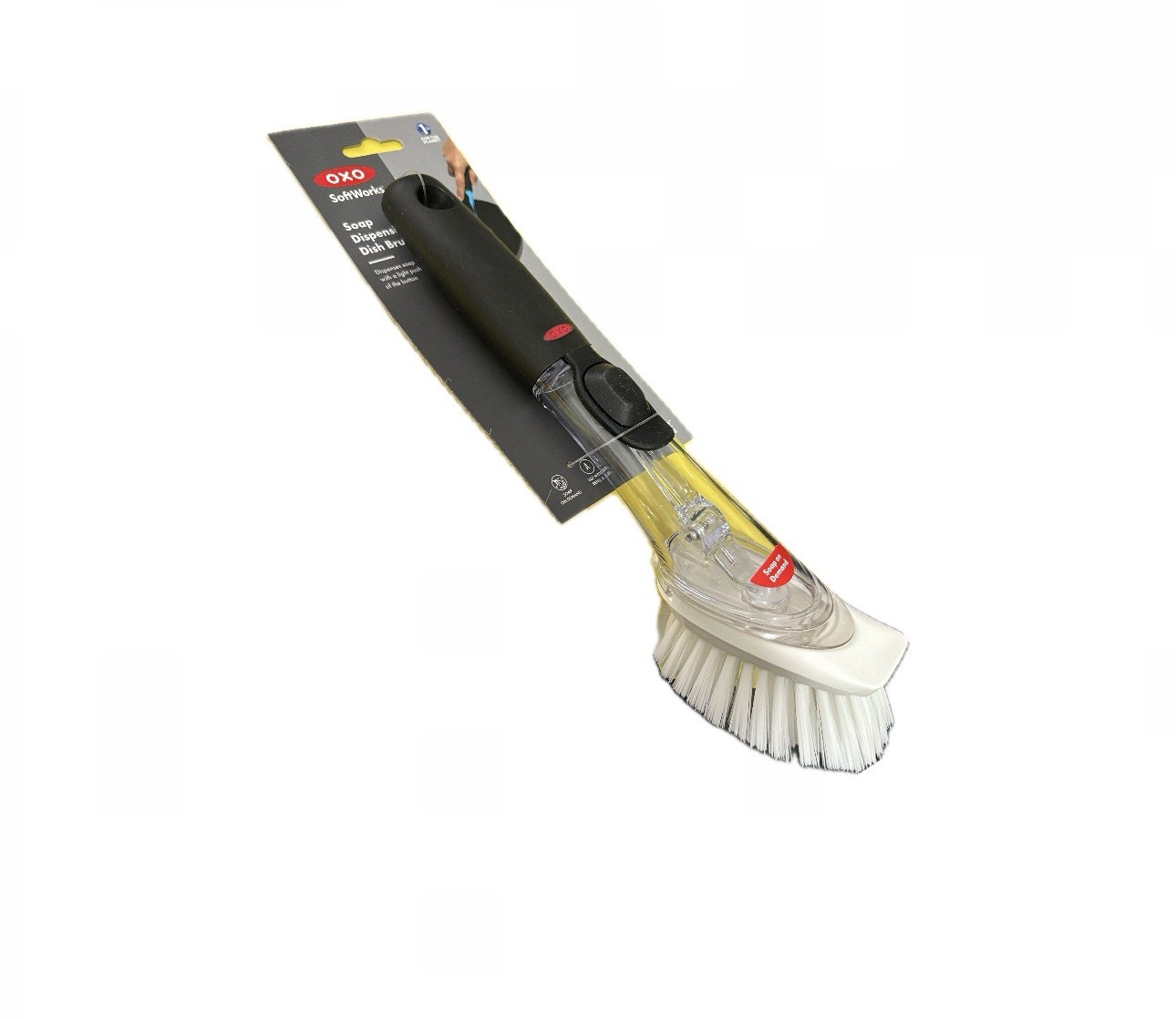 OXO Softworks Soap Dispensing Dish Cleaning Brush W/ A Light Push Of The Button