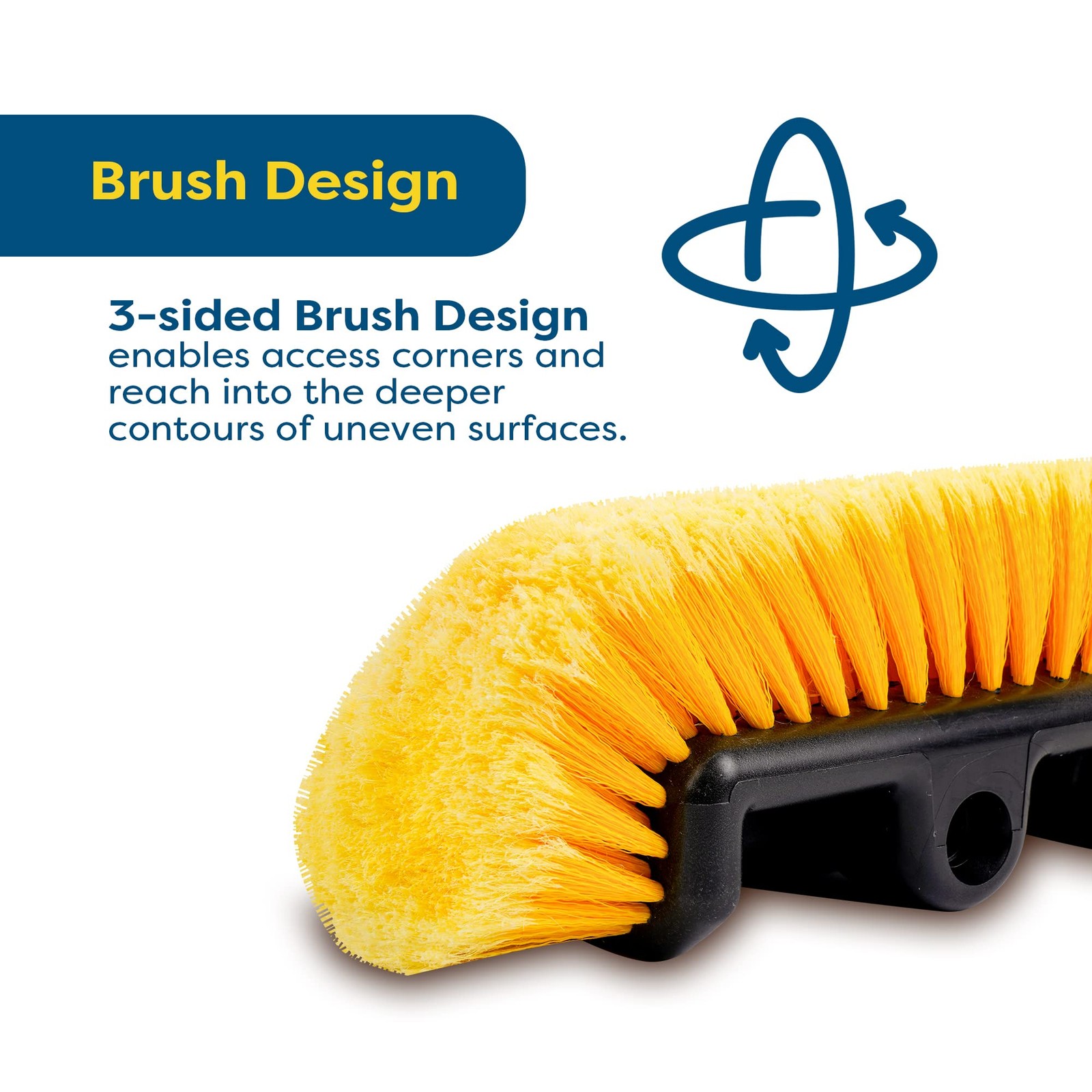 Scrubit 12 Car Wash Brush with Soft Bristles for Car Truck Boat Deck & House Cle