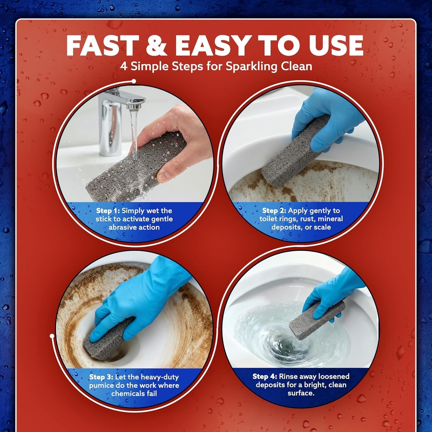 Family-Friendly Pumice Cleaning Bars – 2 Pack for Kitchen & Bathroom Use