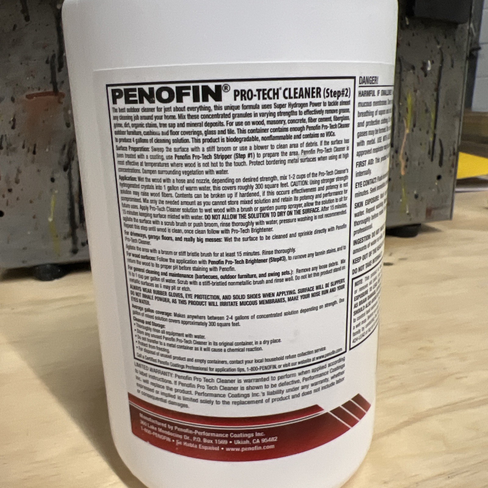 Penofin Pro-Tech WoodCleaner Step 2, 1 Qt Concentrate