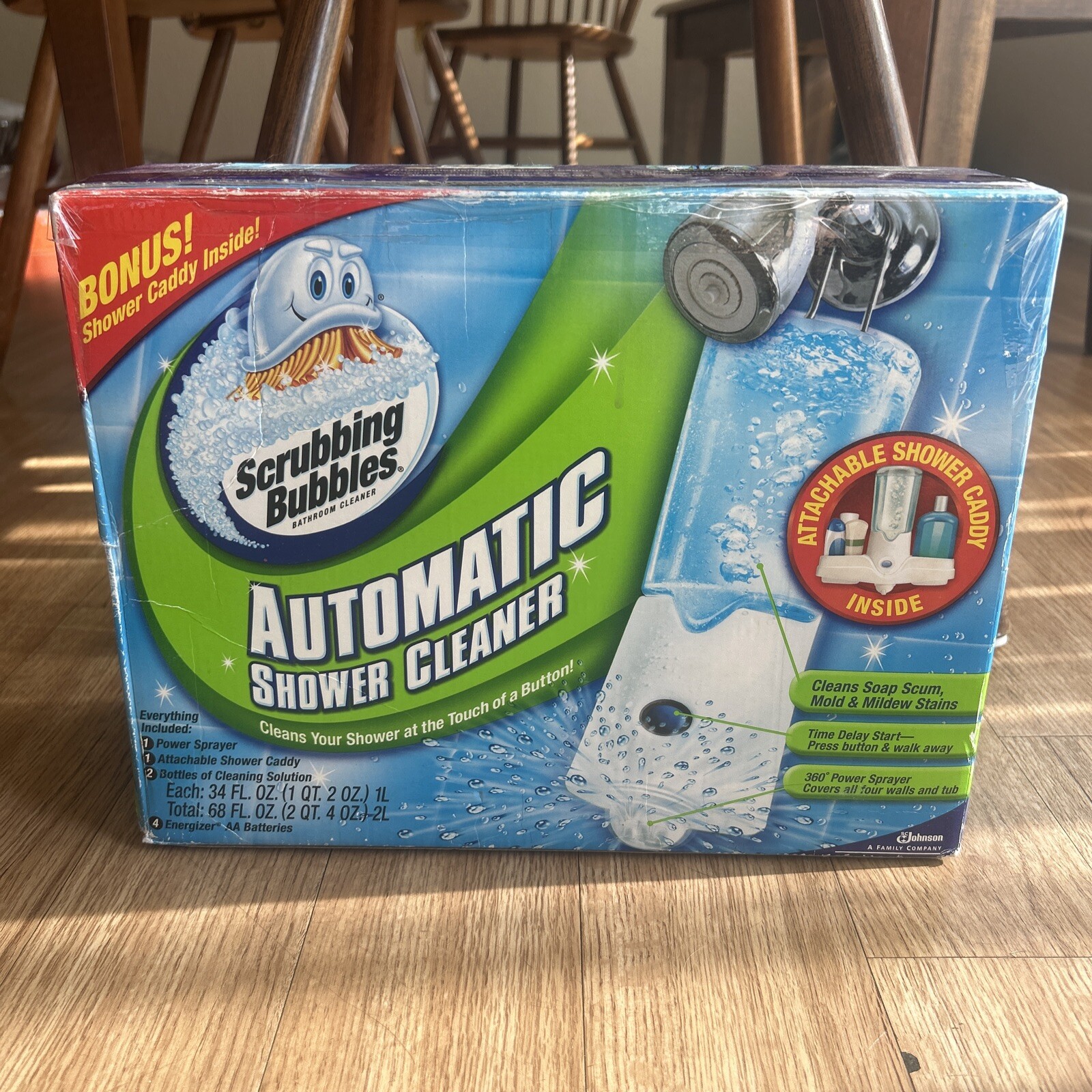 Scrubbing Bubbles Automatic Shower Cleaner Kit Shower Caddy 2 Refills