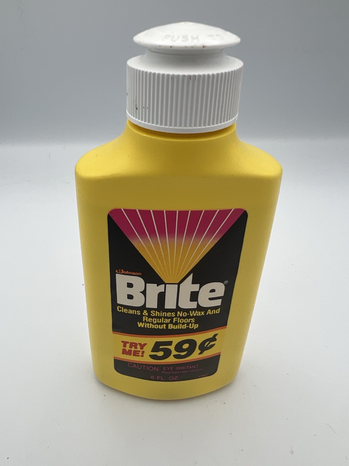VTG 1982 Johnson Brite Floor Shine Cleaner Discontinued 6 Fl Oz NOS Movie Prop
