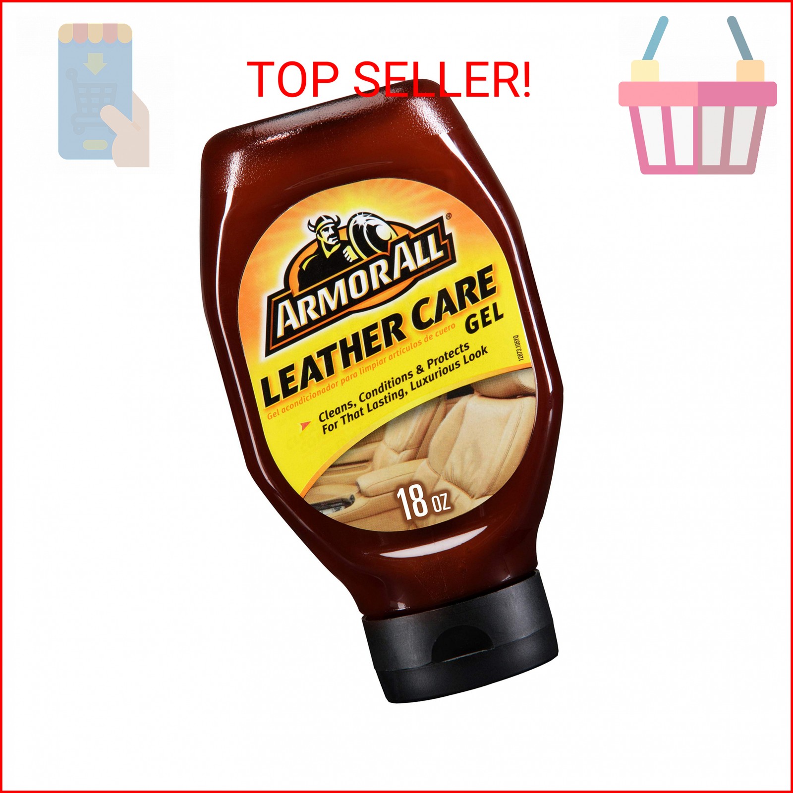 Armor All Car Leather Conditioner Gel, Interior Cleaner for Cars, Trucks and Mot