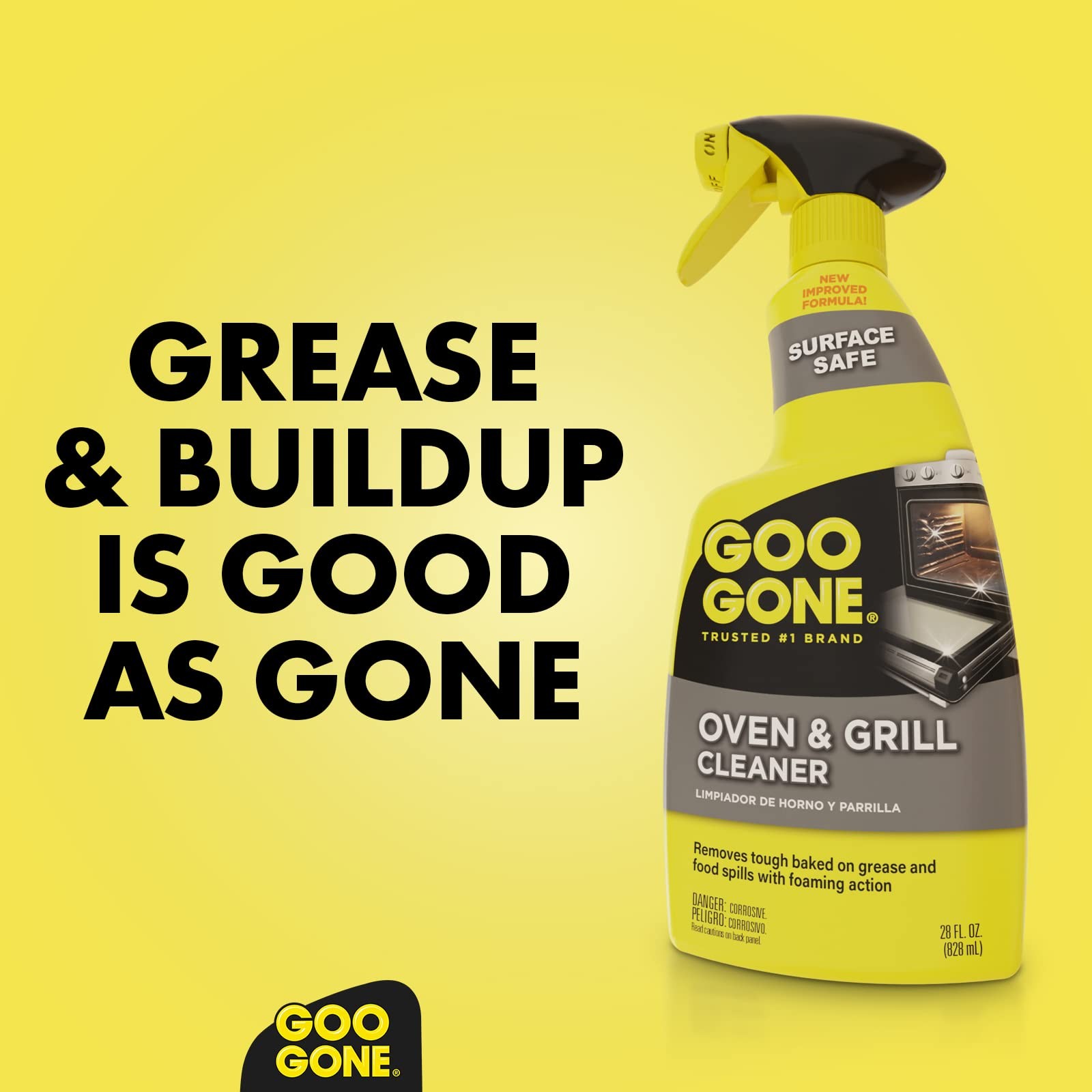 Oven Grill Cleaner 28oz Foam Spray Baked Grease Carbon Deposits Safe USA