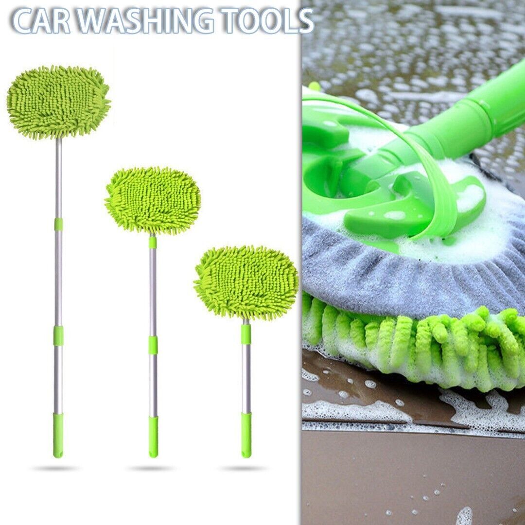 Adjustable Telescopic Car Wash Brush Kit Mop Long Handle Vehicle Cleaning Tool