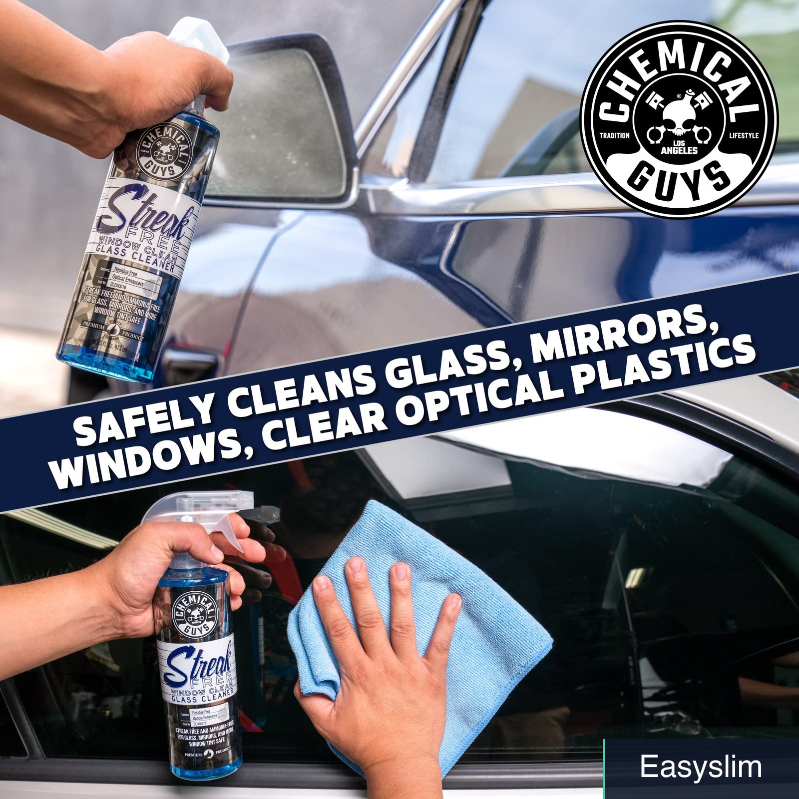 Glass Window Cleaner 128 fl oz Ammonia Free Tint Safe Streak Free