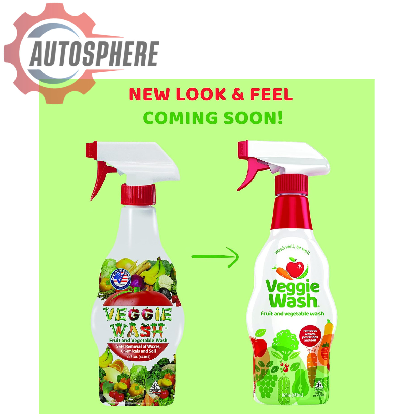 Veggie Wash Fruit & Vegetable Wash, Produce Wash and Cleaner, 16-Fluid Ounce 2pk