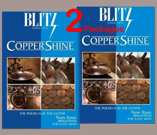 2 Blitz Copper Cleaning Cloth ~ Made in USA