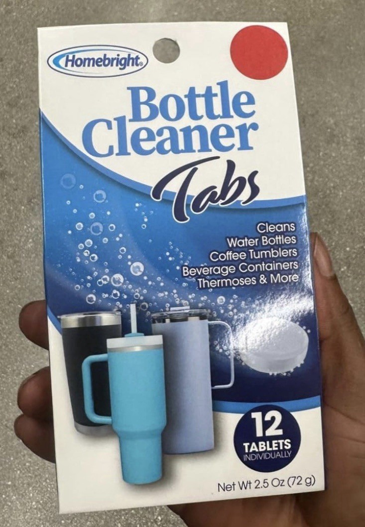 Bottle Cleaner Tabs- Cleans Water Bottles, Coffee Tumblers 12 Tablets (Lot Of 2)