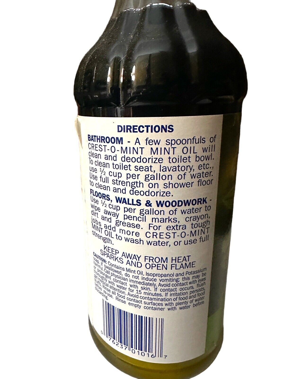 Crest-O-Mint Concentrated Oil Cleaner-Deodorant Degreaser Wintergreen, 16 oz