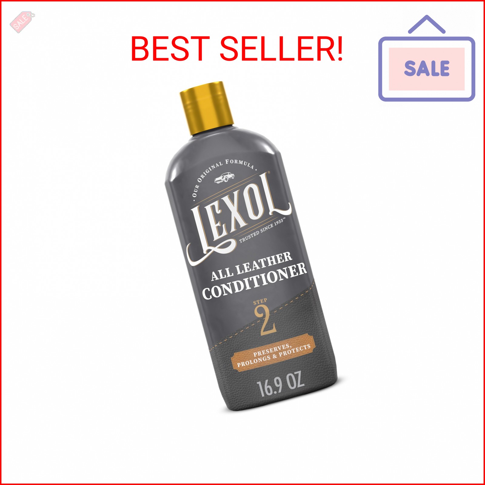 Lexol All Leather Conditioner for Car Seats and Interiors, Couches and Furniture