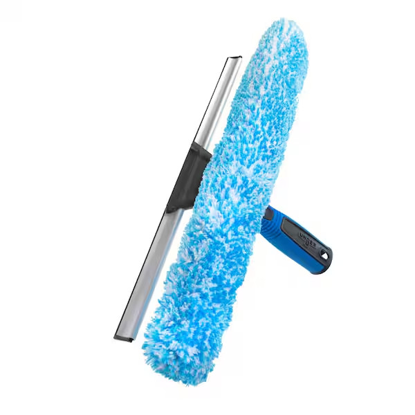 14″ 2-in-1 Window Cleaner Squeegee Scrubber Tool Streak Free Glass Washer