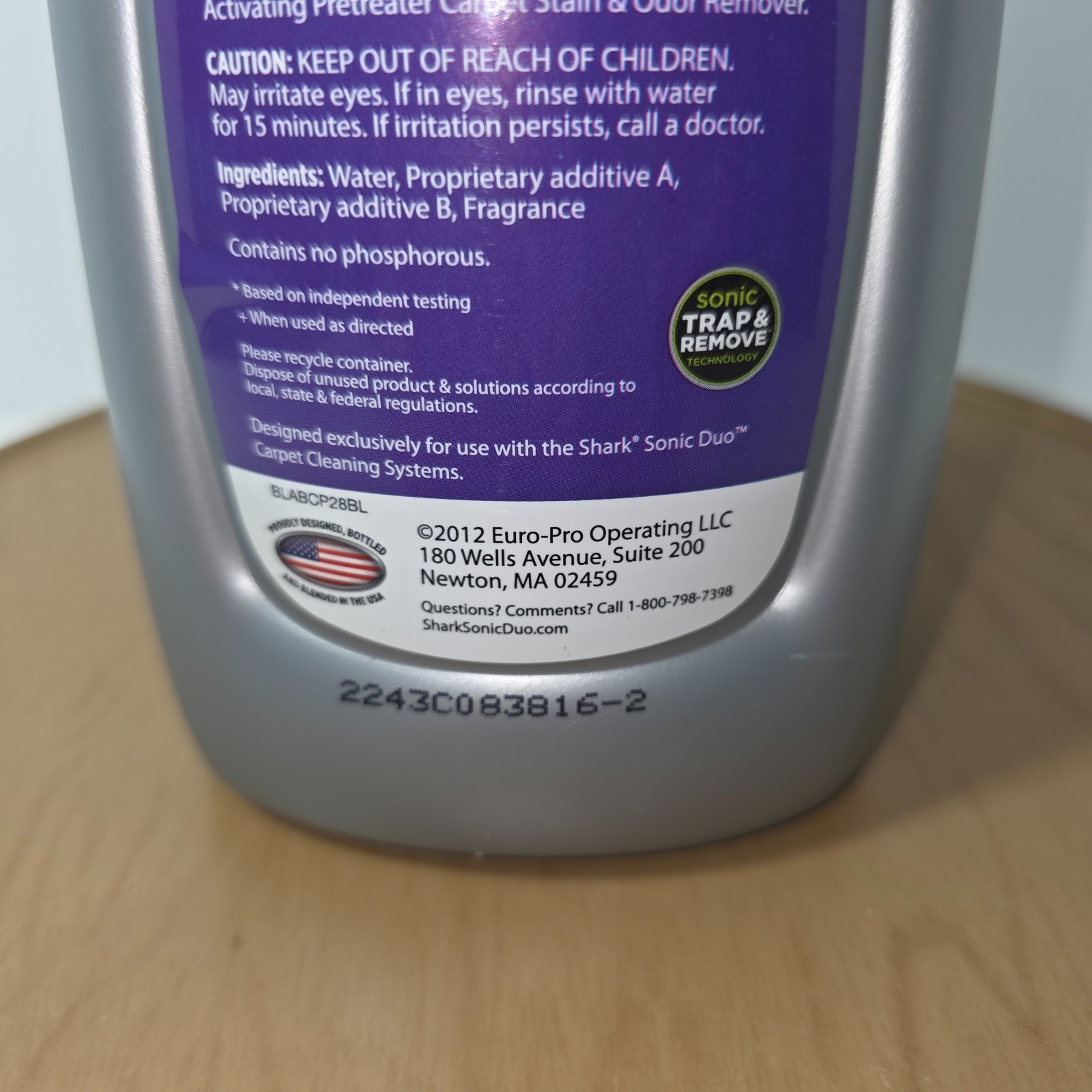 Shark Low Moisture No Rinse Carpet Shampoo English Lavender 28 fl oz Sealed