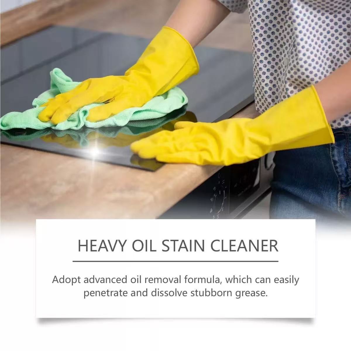 Kitchen Heavy Oil Stain Cleaner Spray Grease Remover for Stove Range Hood