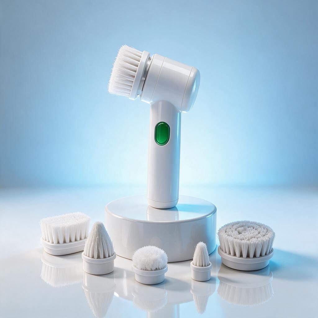 Electric Spin Scrubber Cleaning Brush Cordless Kitchen Bathroom Tile Sink Cleane