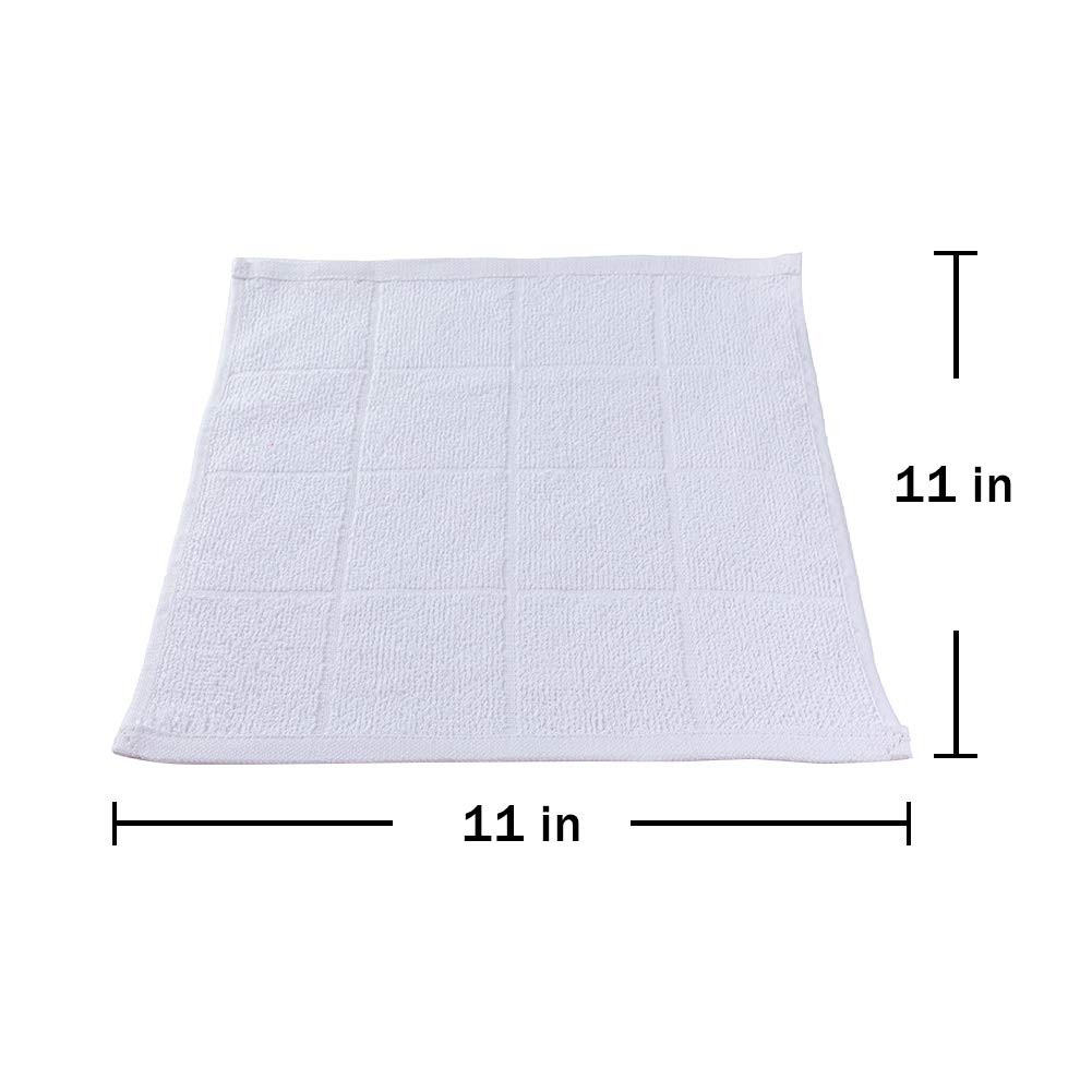 Glynniss Dishcloths Kitchen Highly Absorbent Dish Rags 11×11 inches, White