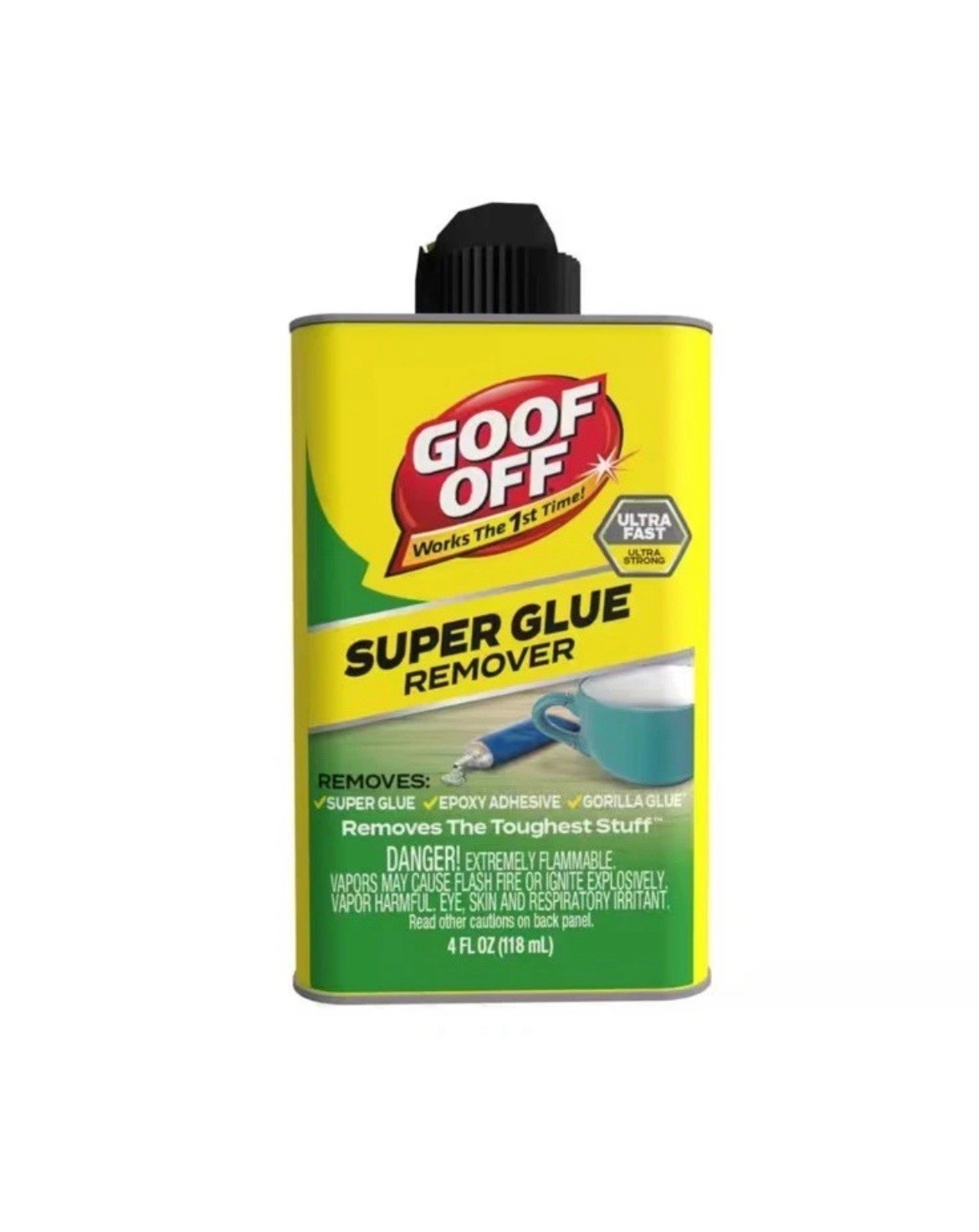 Goof Off SUPER GLUE REMOVER | ULTRA FAST | STRONG Removes Epoxy Adhesive Gorilla