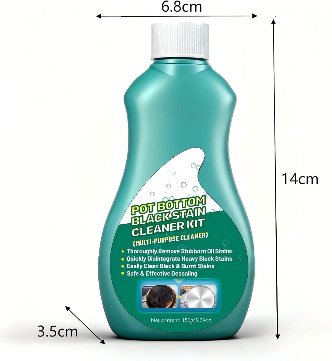 Pot Bottom Black Stain Cleaner Kit, Multi-Purpose Oil Stain Remover, Pot and Pan