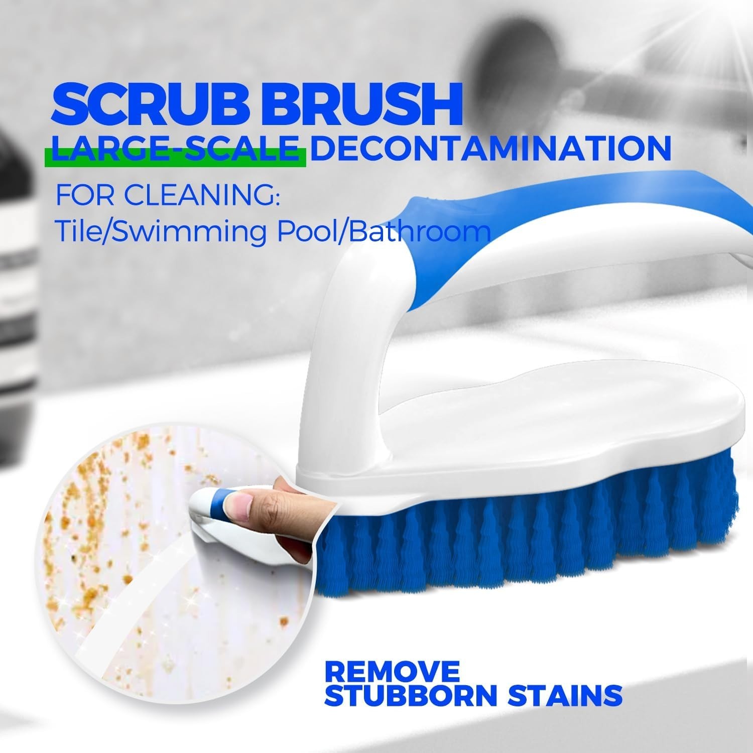 Complete 7 Brush Set for Efficient Grout & Pool Cleaning – Ergonomic Handle