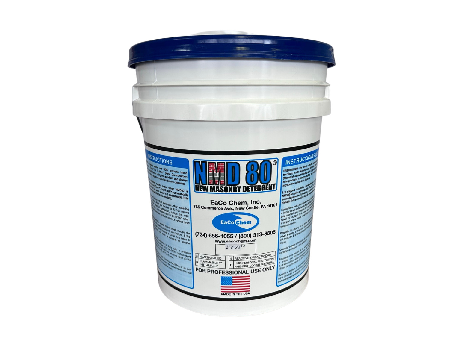 EaCo Chem NMD 80 – The #1 New Masonry Detergent – 5 Gallon