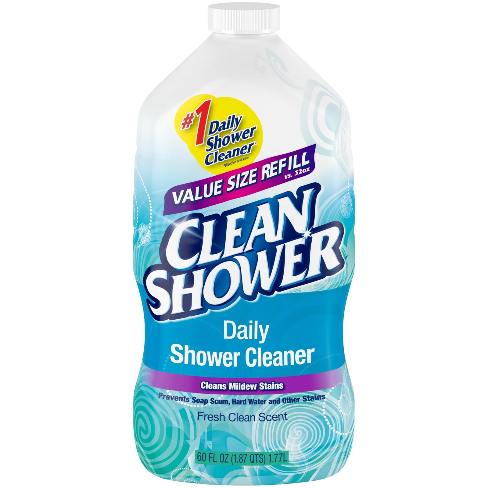 Clean Shower Fresh Clean Scent Shower Cleaner, 60oz, Pack of 4
