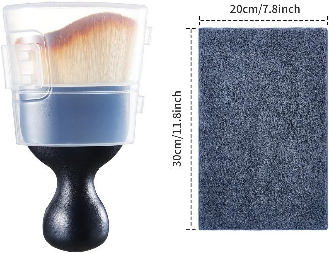Car Interior and Exterior Soft Bristles Detail Du Color: 1 Piece Brush + Towel
