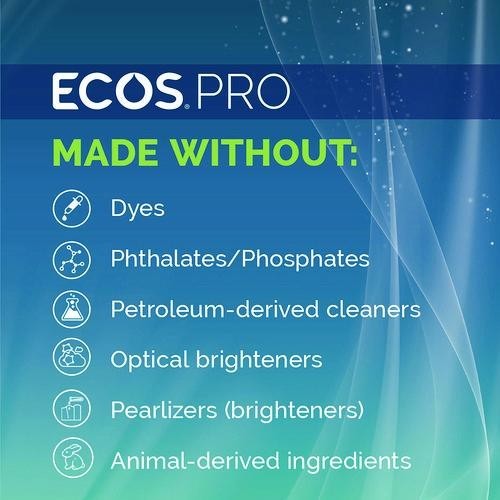 ECOS PRO Dishmate Manual Dish Liquid, Free & Clear, 25 oz Squeeze Bottle, 6/CT
