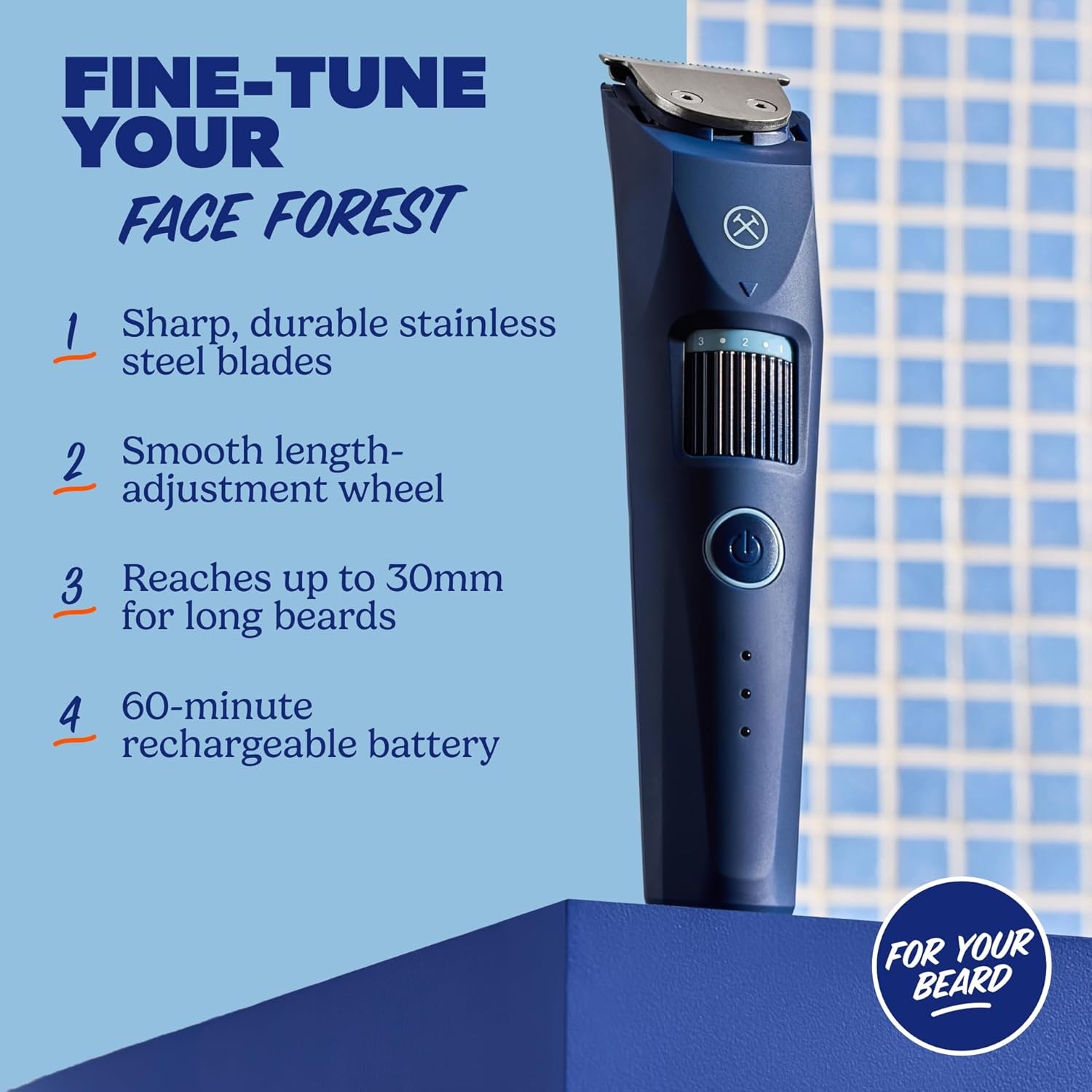 Dollar Shave Club | for Your Beard Trimmer | Shower Safe, Easy Length Adjustme
