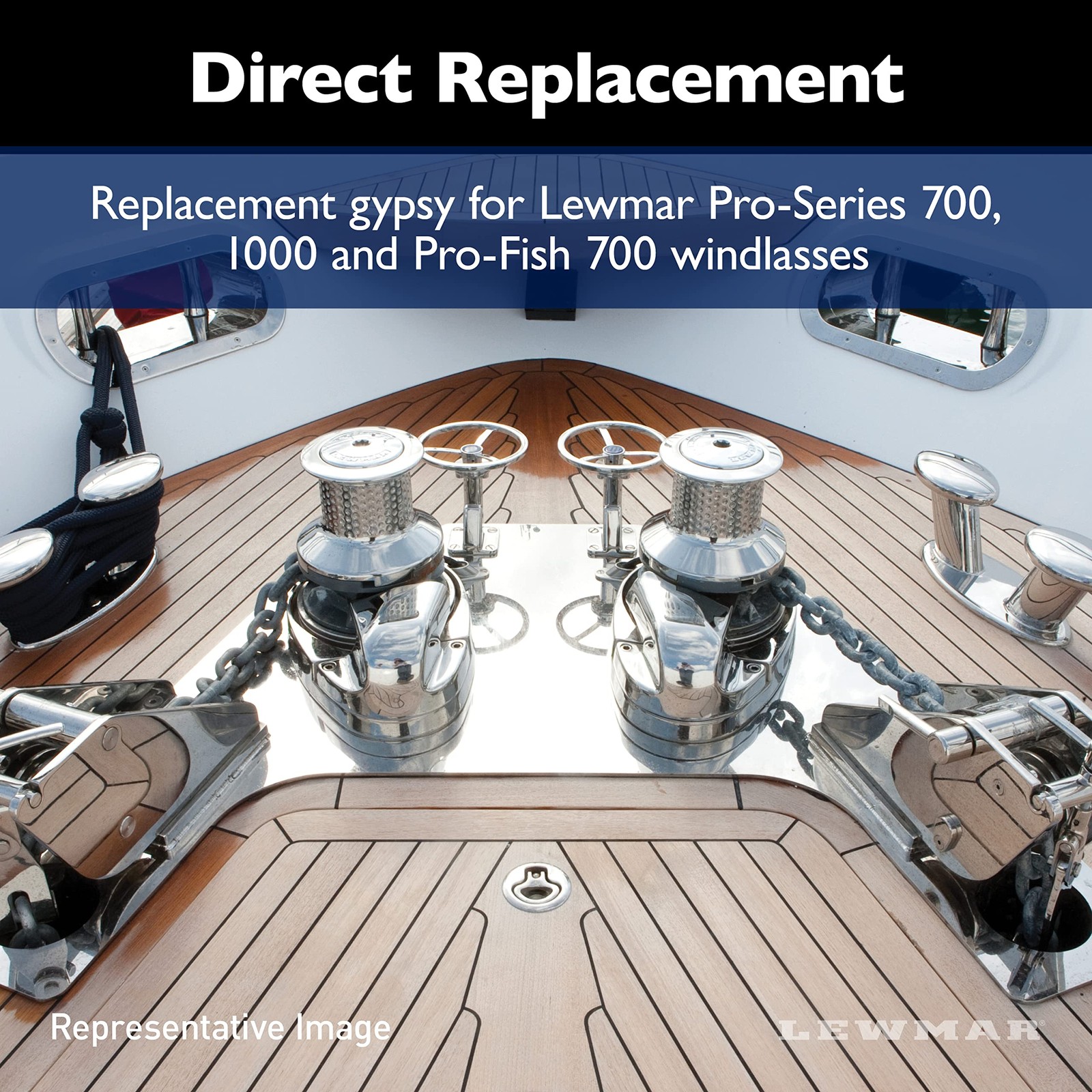 Lewmar Replacement Gypsy RC 1/4″1/4″G4 6/7 mm with Chromed Bronze Construction