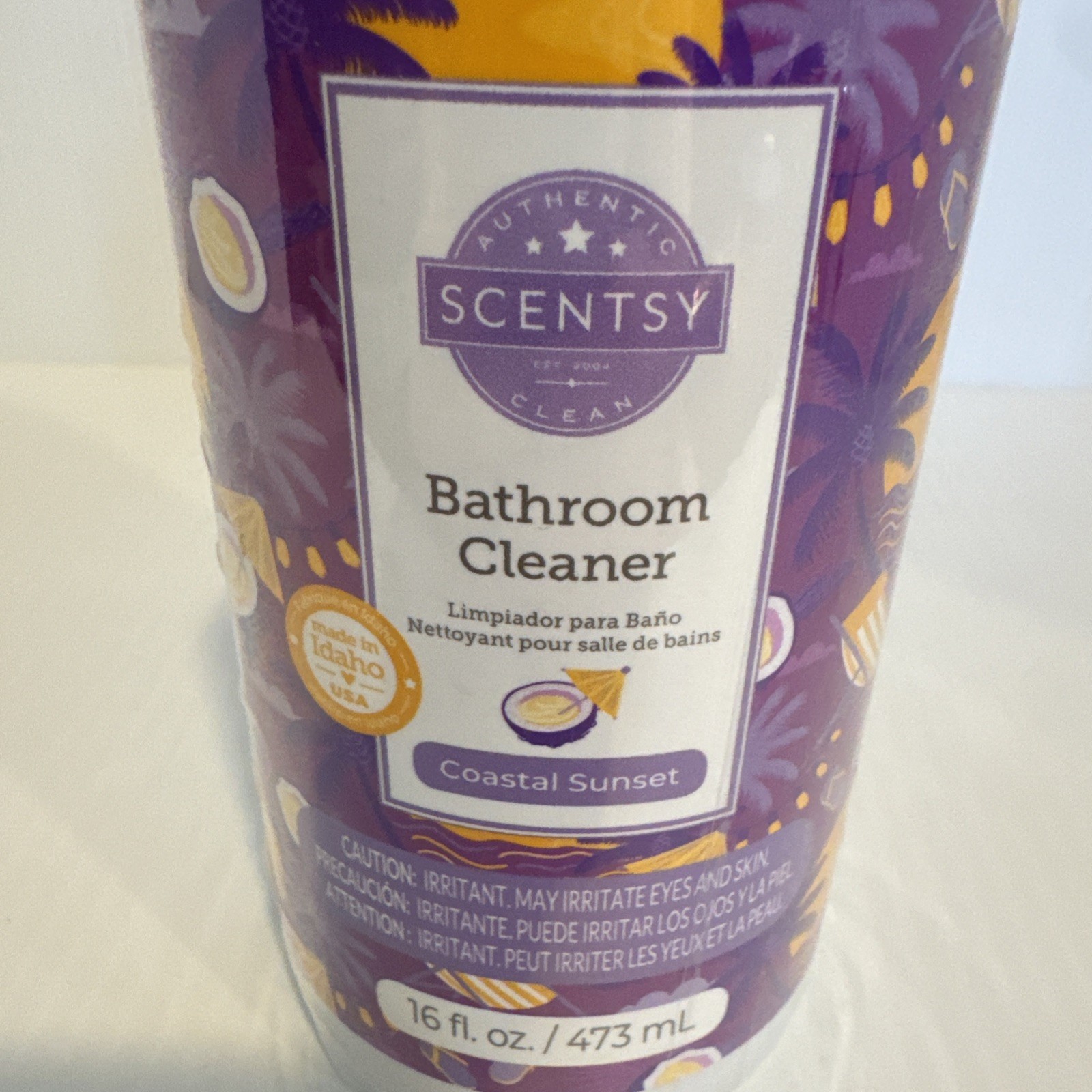 Scentsy Bathroom Cleaner Coastal Sunset 16 fl oz New Sealed Spray Bottle