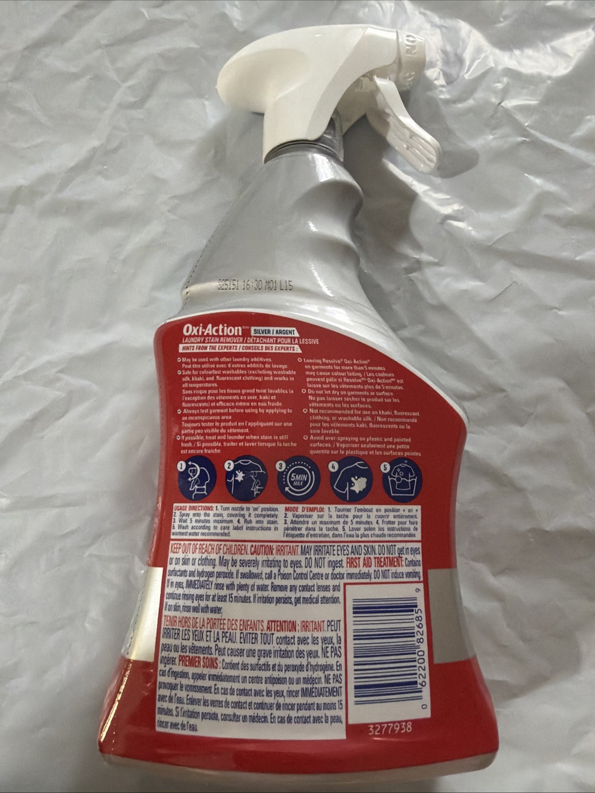 Resolve Oxi-Action, Laundry Stain Remover, Pre-Treat Trigger, 650ml