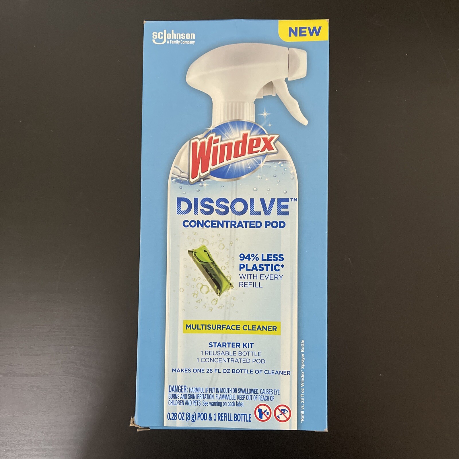 Windex Dissolve Concentrated Pods, Multisurface Cleaner Starter Kit contains 1