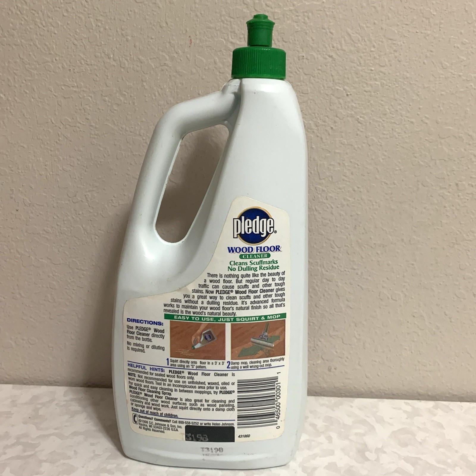 Vintage RARE SC Johnson Pledge Wood Floor Cleaner 1998 Original Old Formula 32oz