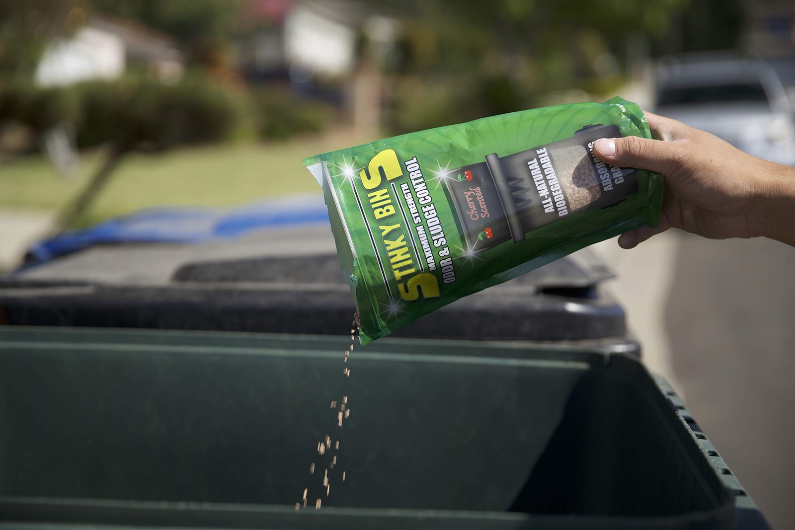 Garbage Odor Eliminator – Cherry Scented Absorbing Granules for Trash Bins, D…