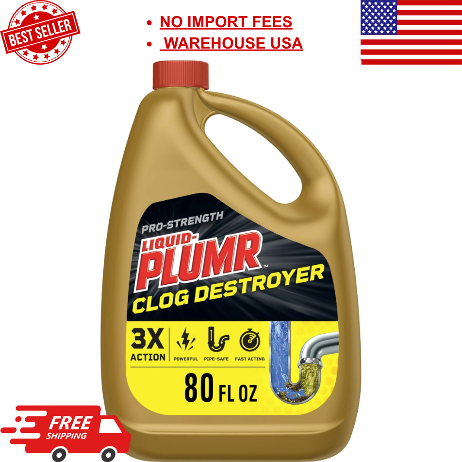Liquid-Plumr Pro-Strength Clog Destroyer Liquid Drain Cleaner 80 Fluid Ounces