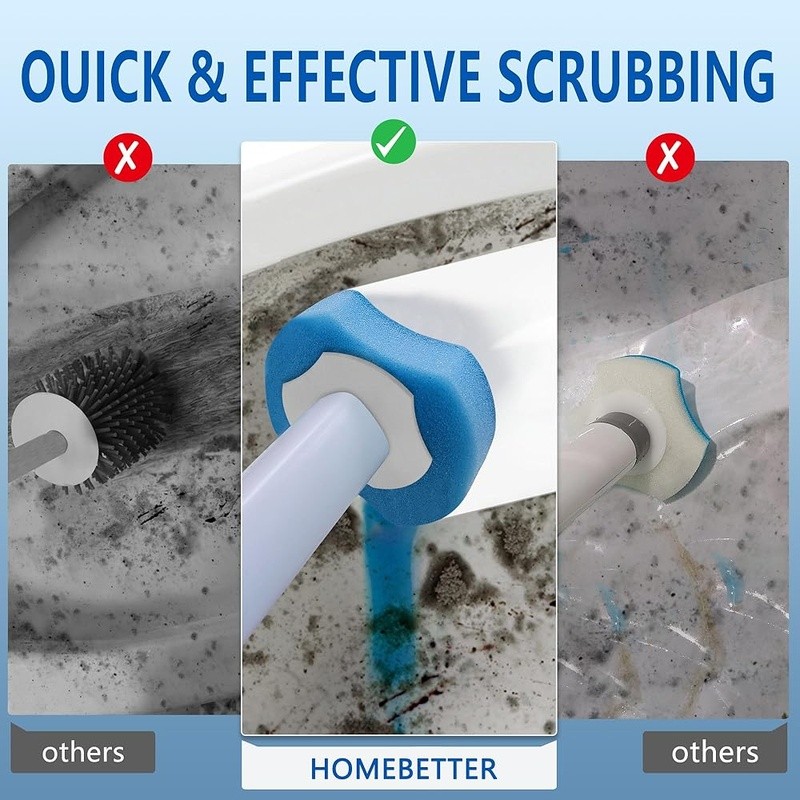 Toilet Cleaning System Kit W/ Wand & 72 Powerful Refills Multi-Surface New