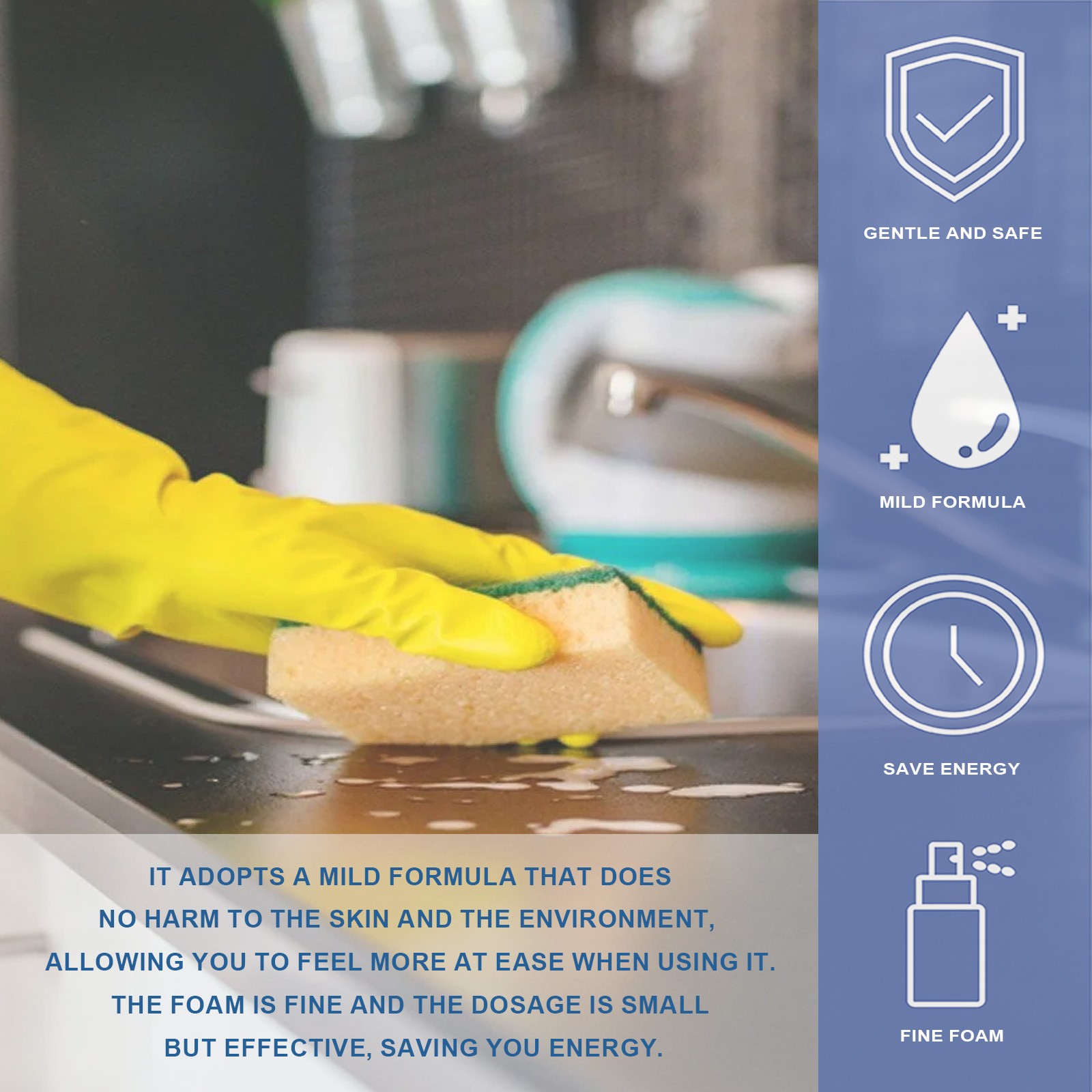 Multi Surface Cleaner Spray for Kitchen Stove Countertop Gentle Solution 120ml